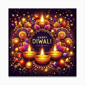 Happy Diwali Images Templates Design S (8) Canvas Print