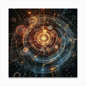 Futuristic Abstract Design Canvas Print