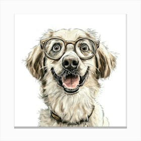 Dog With Glasses 6 Canvas Print