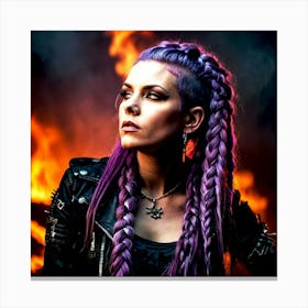 Punk Rock Girl Canvas Print