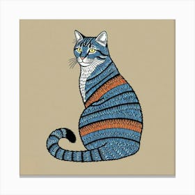 Blue Cat Canvas Print