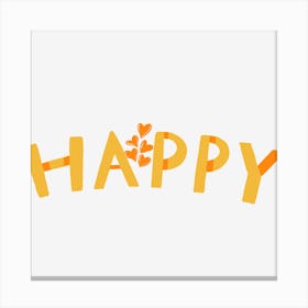 happy in orange Canvas Print