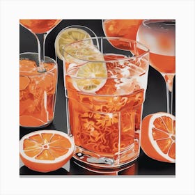 Orange Cocktail Canvas Print