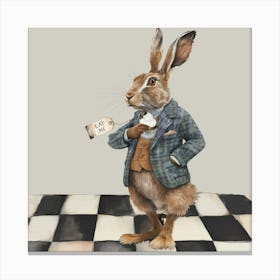 Watercolour Wonderland Hare Eat Me Canvas Print