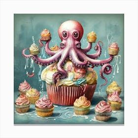 Octopus Cupcake 2 Canvas Print