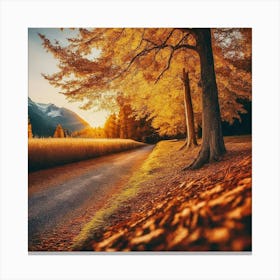 Autumn Road 1 Canvas Print