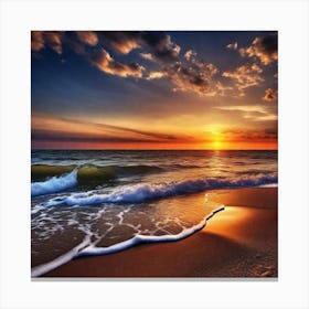 Sunset On The Beach 445 Canvas Print