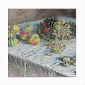 Fruit Basket By Claude Monet Canvas Print