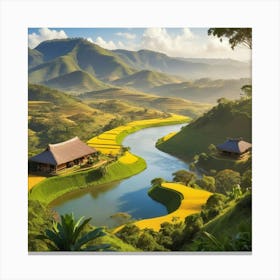 Rice Fields In Vietnam 1 Canvas Print