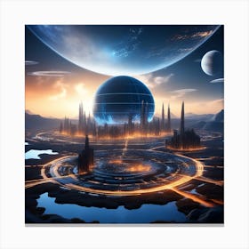 Futuristic City 179 Canvas Print