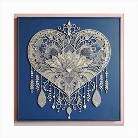 Heart Paper Art Canvas Print