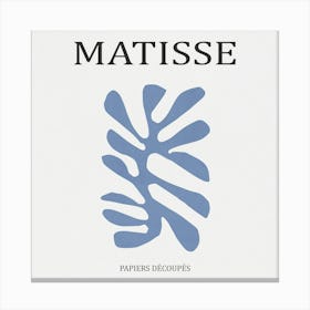 Blue Leaf 01- Henri Matisse Canvas Print