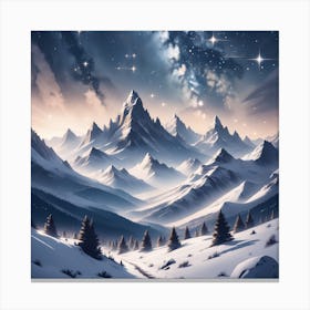 Snowy Mountains 11 Canvas Print