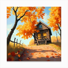 Autumn House Canvas Print