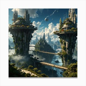 City In The Sky 6 Canvas Print