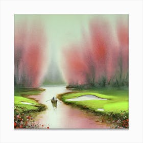 Couple on the Canal 2 Canvas Print