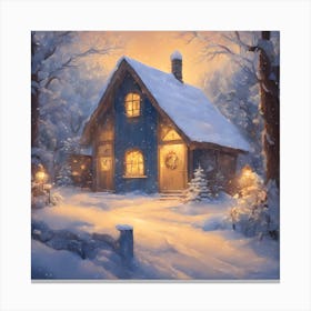 CHRISTMAS night 10 vector art Canvas Print