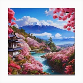 Mt Fuji beautiful landscape Canvas Print