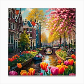 Amsterdam Canal Canvas Print