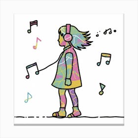 Music Girl Canvas Print