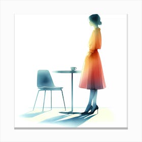 Silhouette Of A Woman 3 Canvas Print