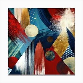 Abstract Painting in Bold Elegance Palette 1 Canvas Print