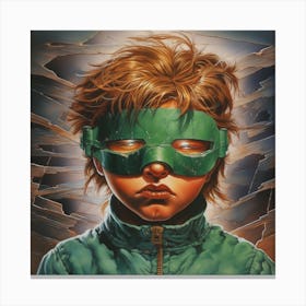 Green Mask Canvas Print