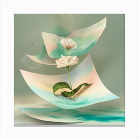 Flower In Water Canvas Print