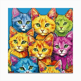Cats In Bloom Canvas Print