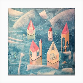 Houses In The Snow Canvas Print