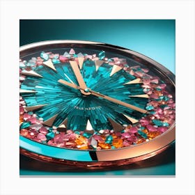 Crystal Clock Canvas Print