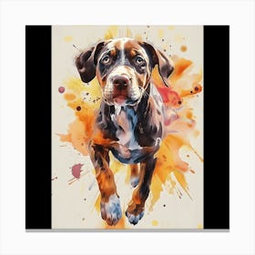 Splatter Dog Canvas Print