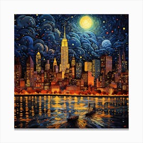 New York City At Night 2 Canvas Print