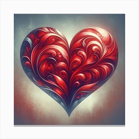 Abstract Heart Canvas Print