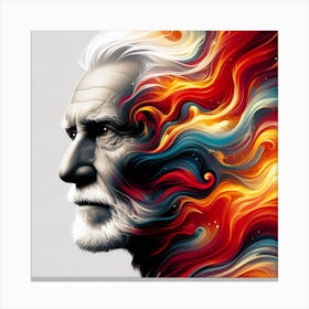 Man In Flames Canvas Print