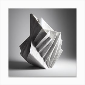 Abstract Marble Sculpture Canvas Print