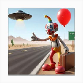 Alien Clown 1 Canvas Print