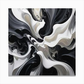 Black and White Abstract Art 201 Canvas Print