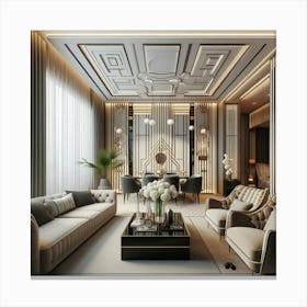 Deco Living Room 34 Canvas Print