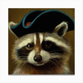 Pirate Hat Raccoon Canvas Print