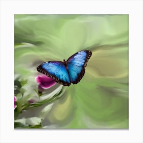 Blue Butterfly Canvas Print