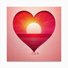 Sunset heart Canvas Print