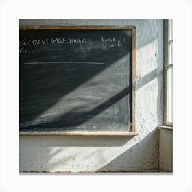 Blackboard Featuring Smudged Chalk Textures Absence Of Visible Writing Gently Faded Areas Where Er (7) Canvas Print