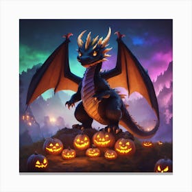 Halloween Dragon Canvas Print