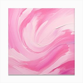 Abstract Pink Swirl Painting Canvas Print