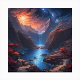 Fantasy Landscape Painting Canvas Print