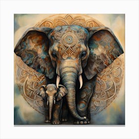 Elephant Series Artjuice By Csaba Fikker 030 Canvas Print