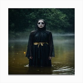 Woman In The Water Canvas Print