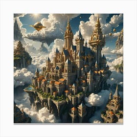 Castle In The Clouds Canvas Print