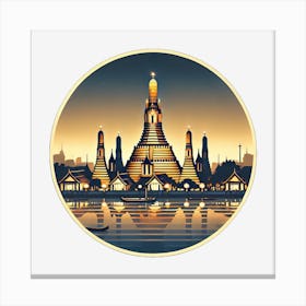 Wat Arun Temple Building Landmark Canvas Print